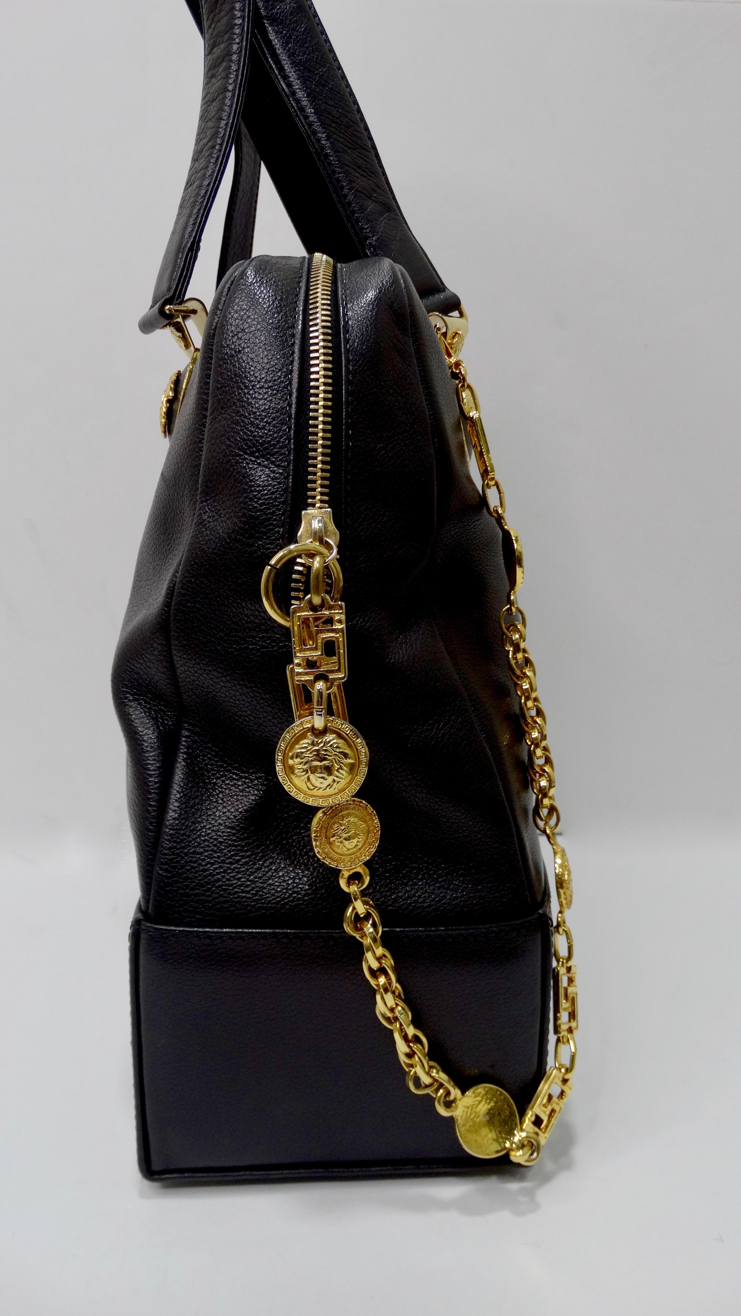 Gianni Versace 1980s Medusa Medallion Handbag  In Good Condition In Scottsdale, AZ