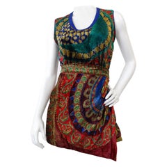 Vintage Gianni Versace 1980s Scarf Print Skirt Set