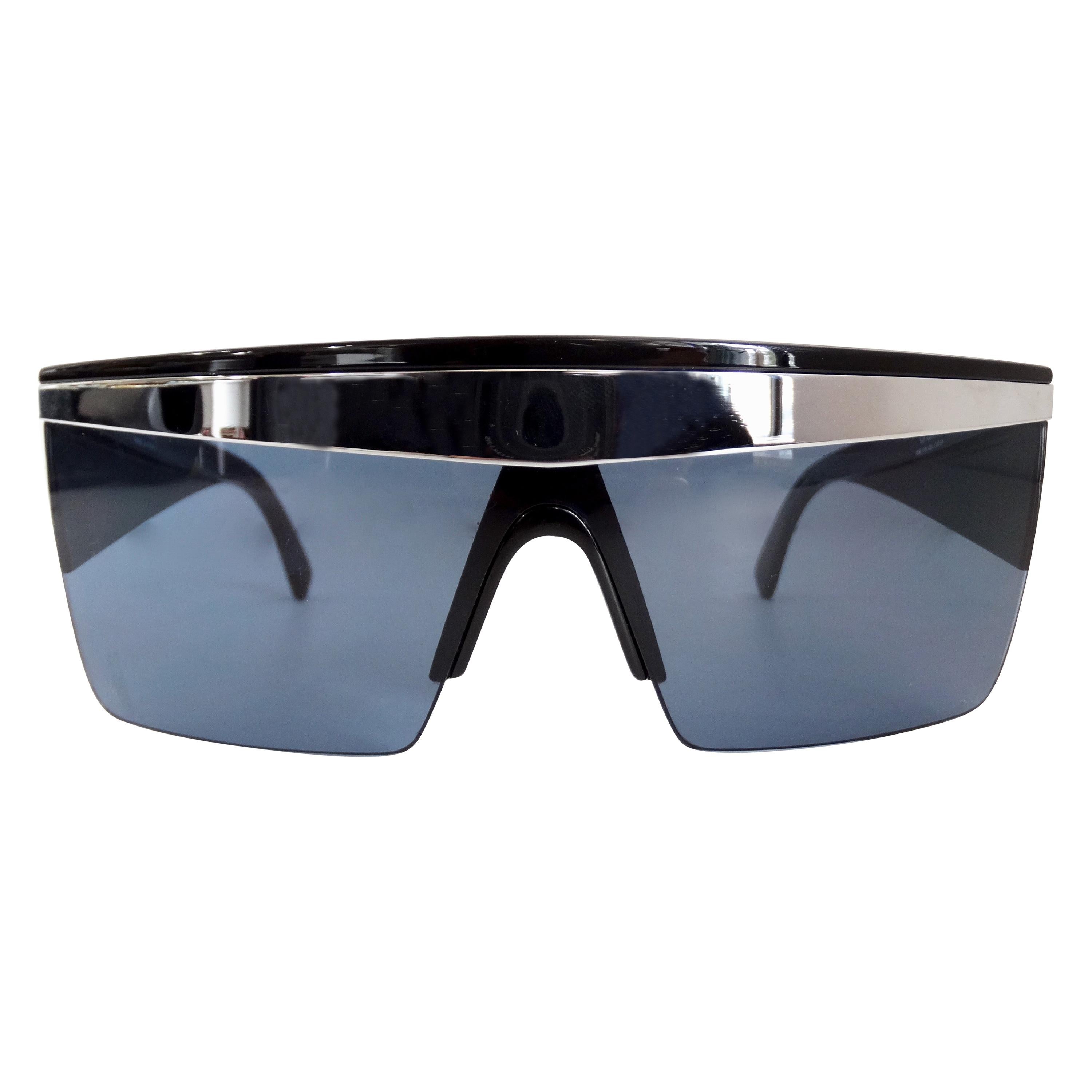 Gianni Versace 1980s Silver Update Sunglasses