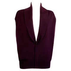 Gianni Versace - 1980s Vintage RARE Shawl Collar Knitted Waistcoat - Brass Zip