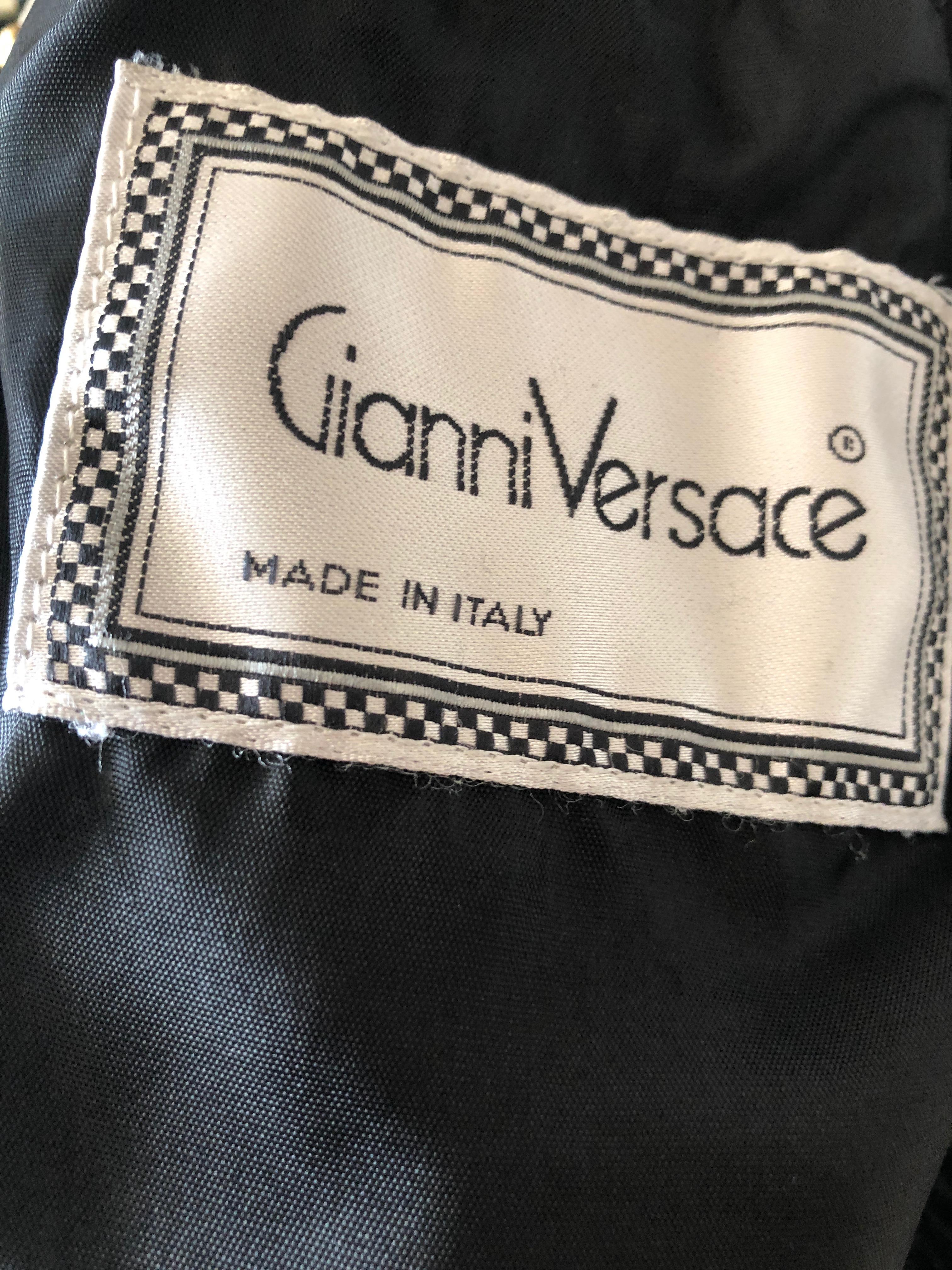 Gianni Versace 1984 Lambskin Leather Men's Jacket with Beaded Fringe For Sale 6