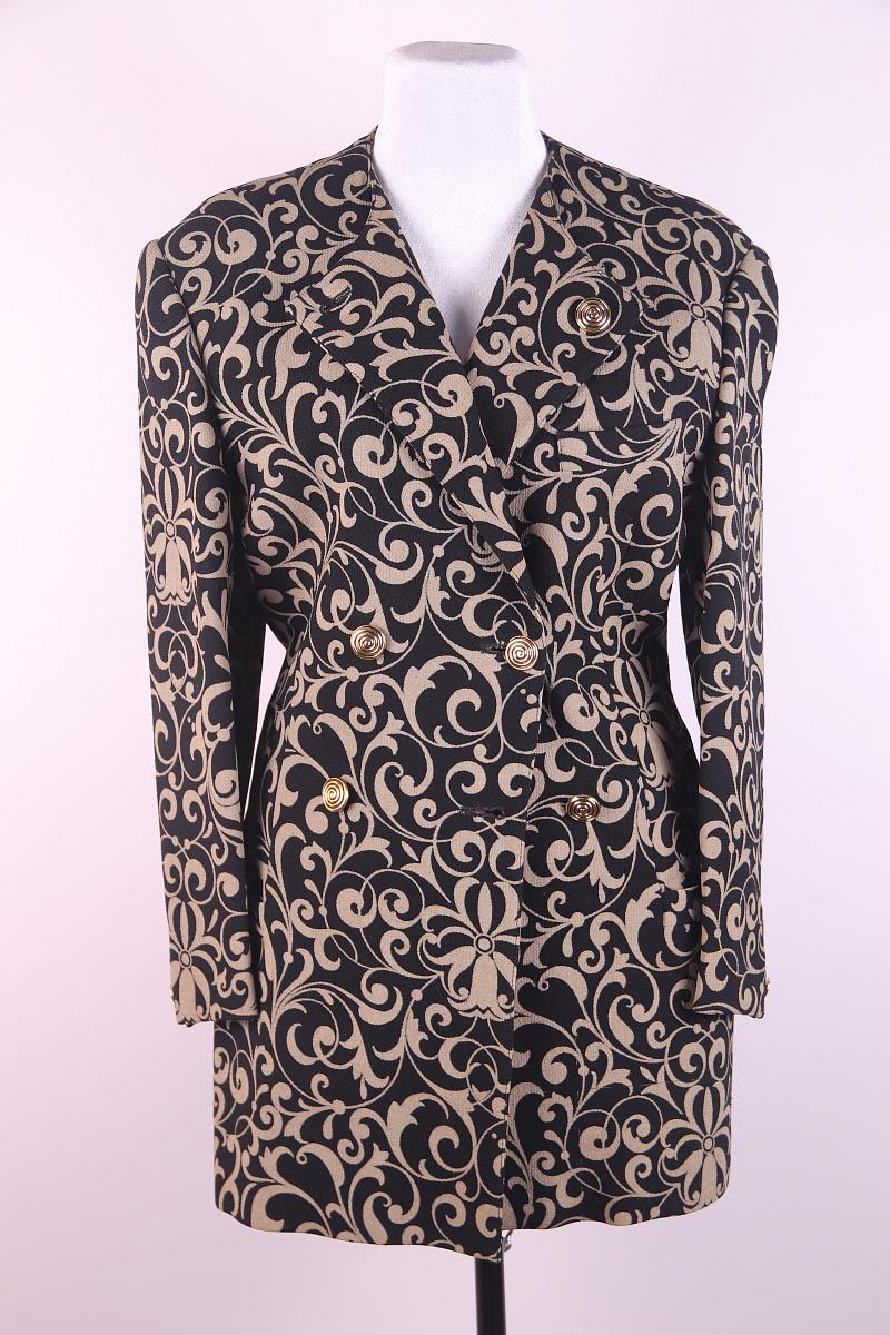 Black Gianni Versace 1988 wool jacket For Sale