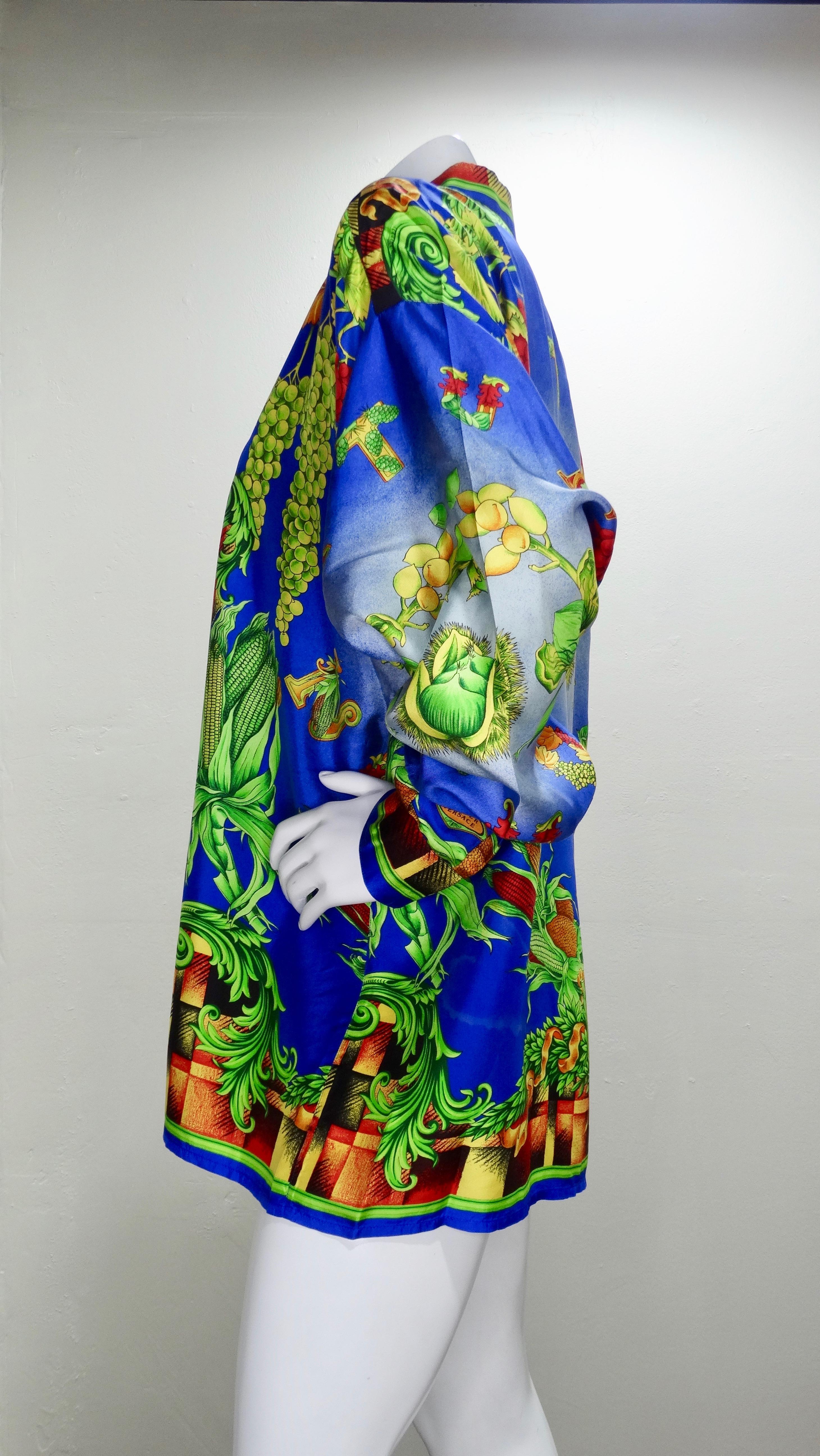 Chemise en soie « Autumn Nature » de Gianni Versace des années 1990  en vente 6