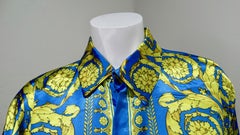 Gianni Versace 1990s Baroque Motif Silk Shirt