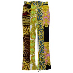 Gianni Versace 1993 Sun Baroque Print Jeans For Sale at Gianni Versace 1993 Sun Baroque Print Jeans For Sale at