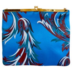 Gianni Versace 1990s Baroque Print Satin Shoulder Bag