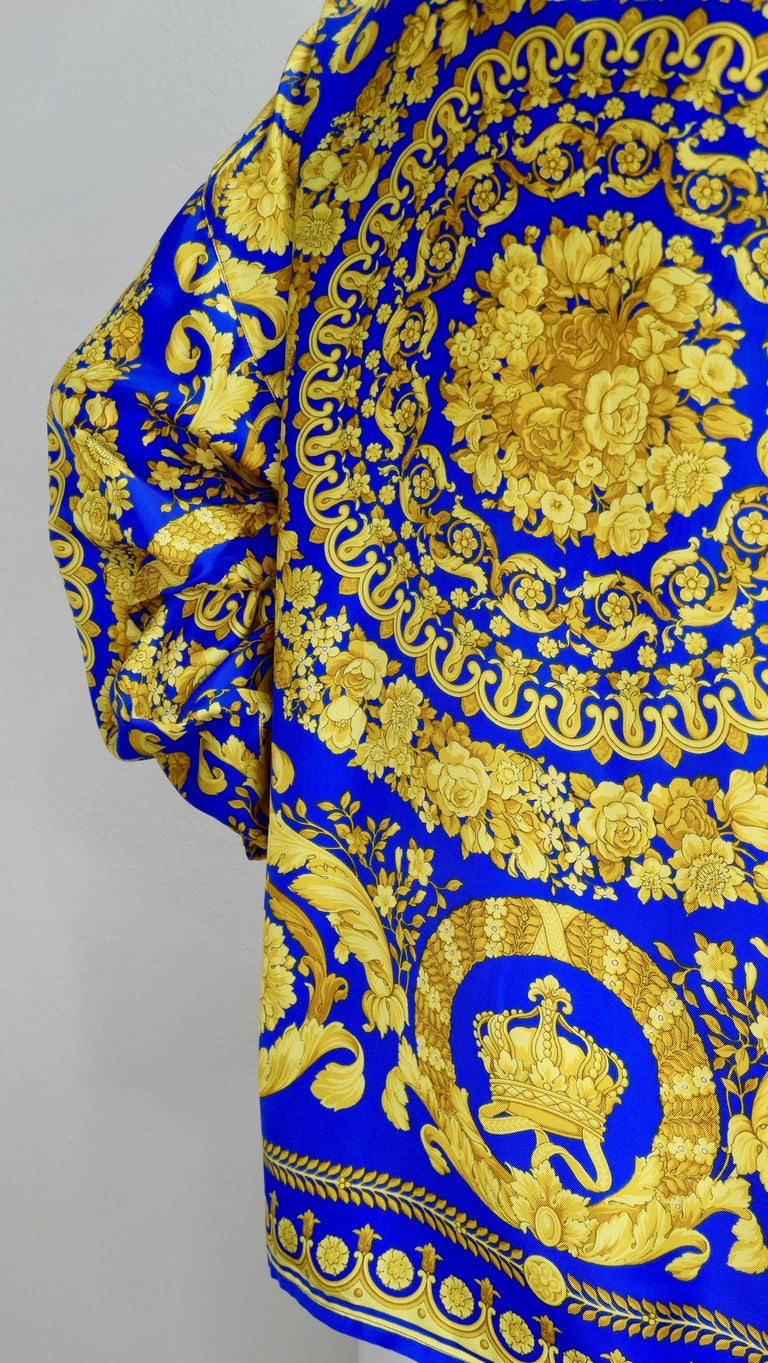 Gianni Versace 1990s Baroque Print Silk Shirt For Sale at 1stDibs ...