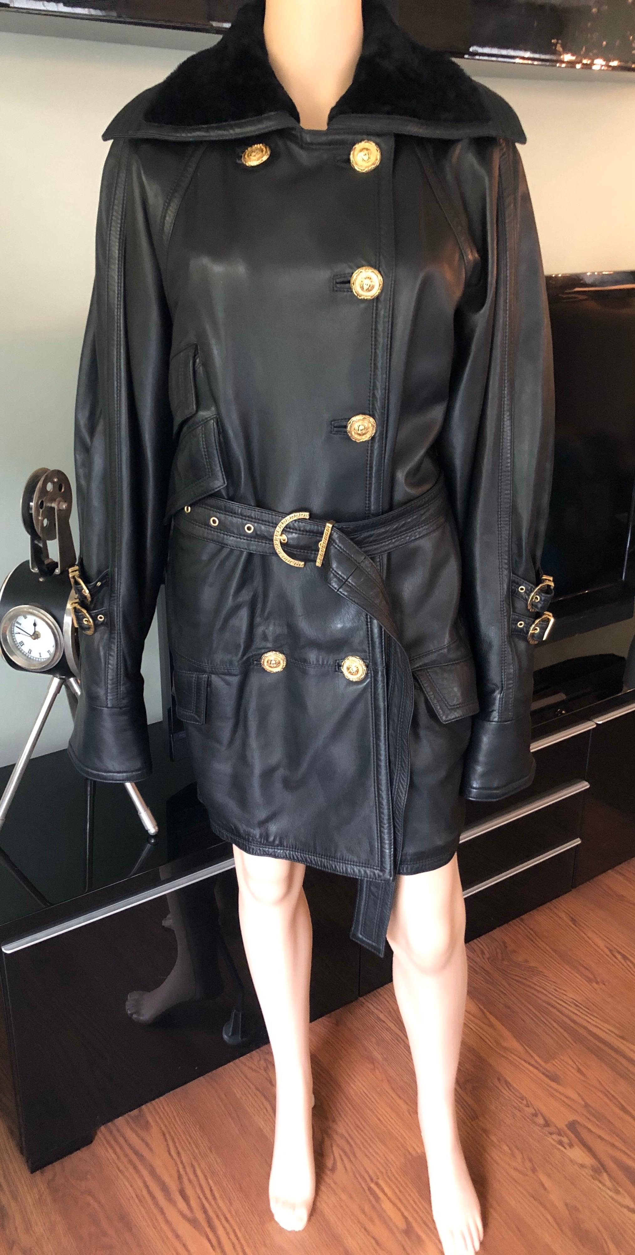 vintage versace leather jacket