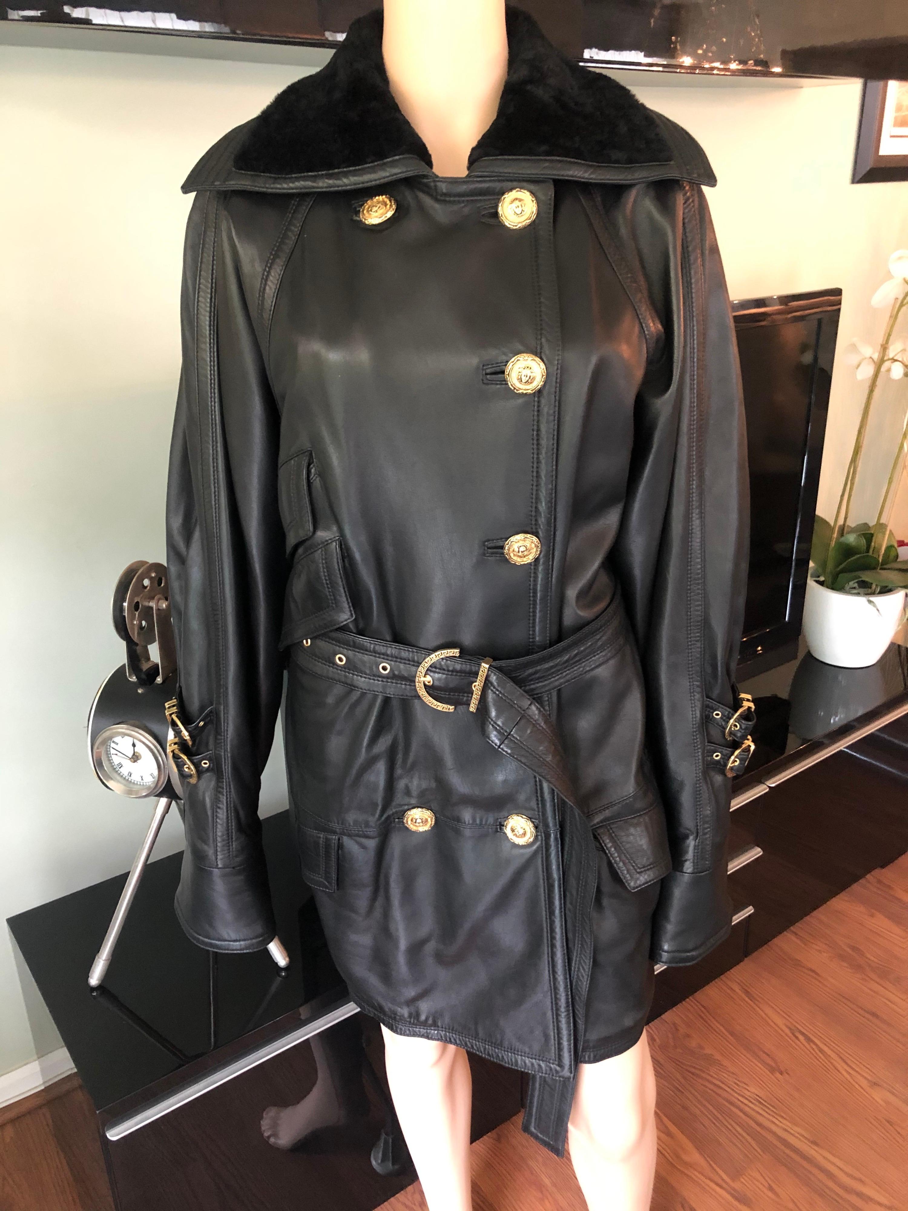 gianni versace vintage leather jacket