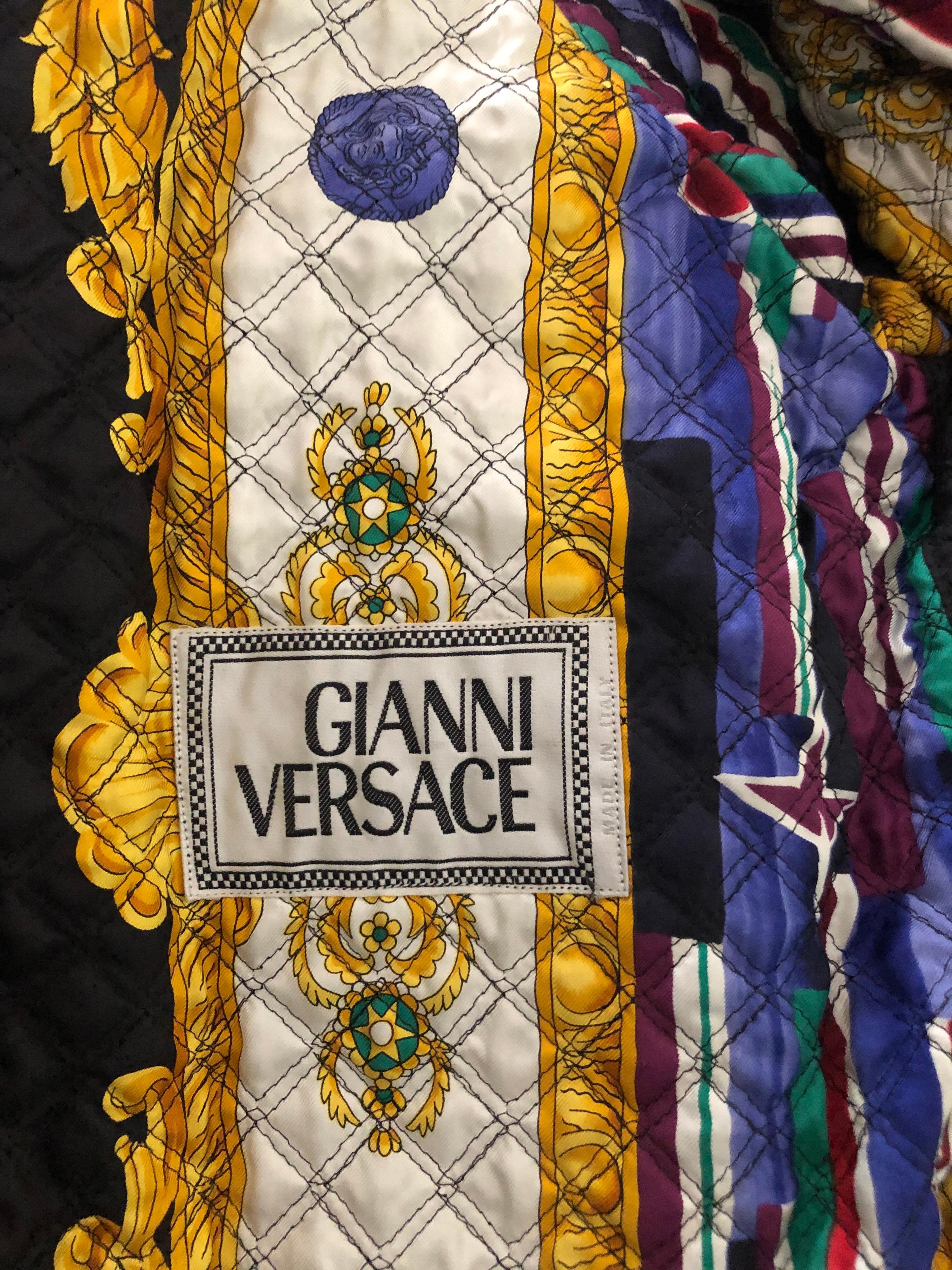 Gianni Versace c. 1990 Bondage Leather Belted Knee-Length Black Jacket Coat For Sale 1