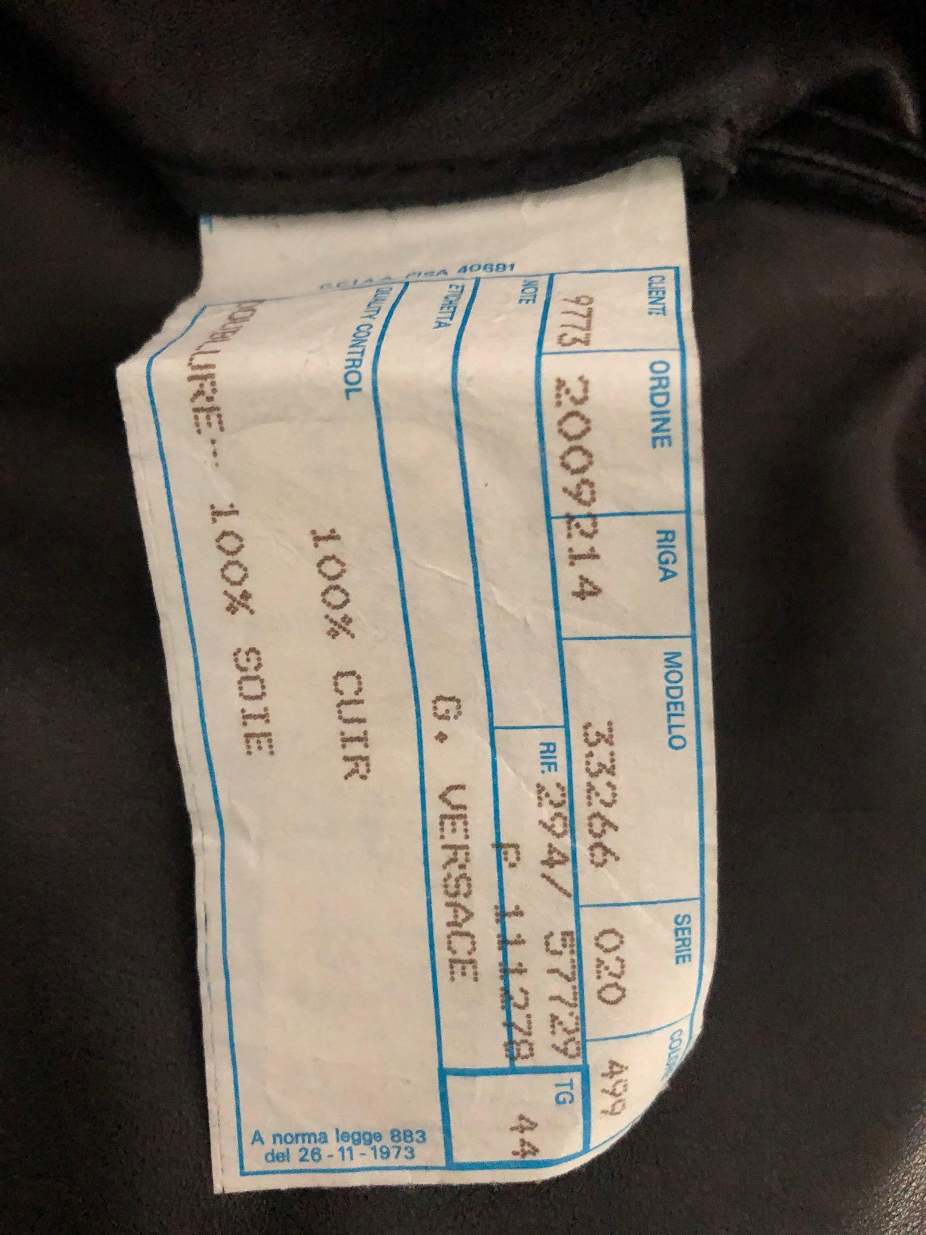 Gianni Versace c. 1990 Bondage Leather Belted Knee-Length Black Jacket Coat For Sale 2