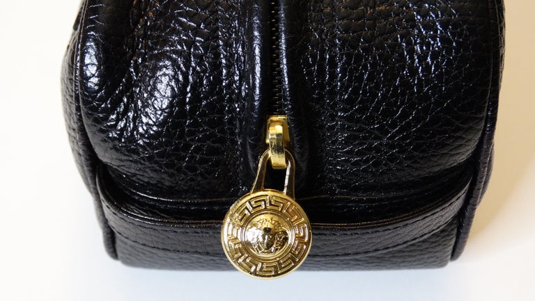 Download Gianni Versace 1990s Black Leather Cosmetic Bag For Sale ...