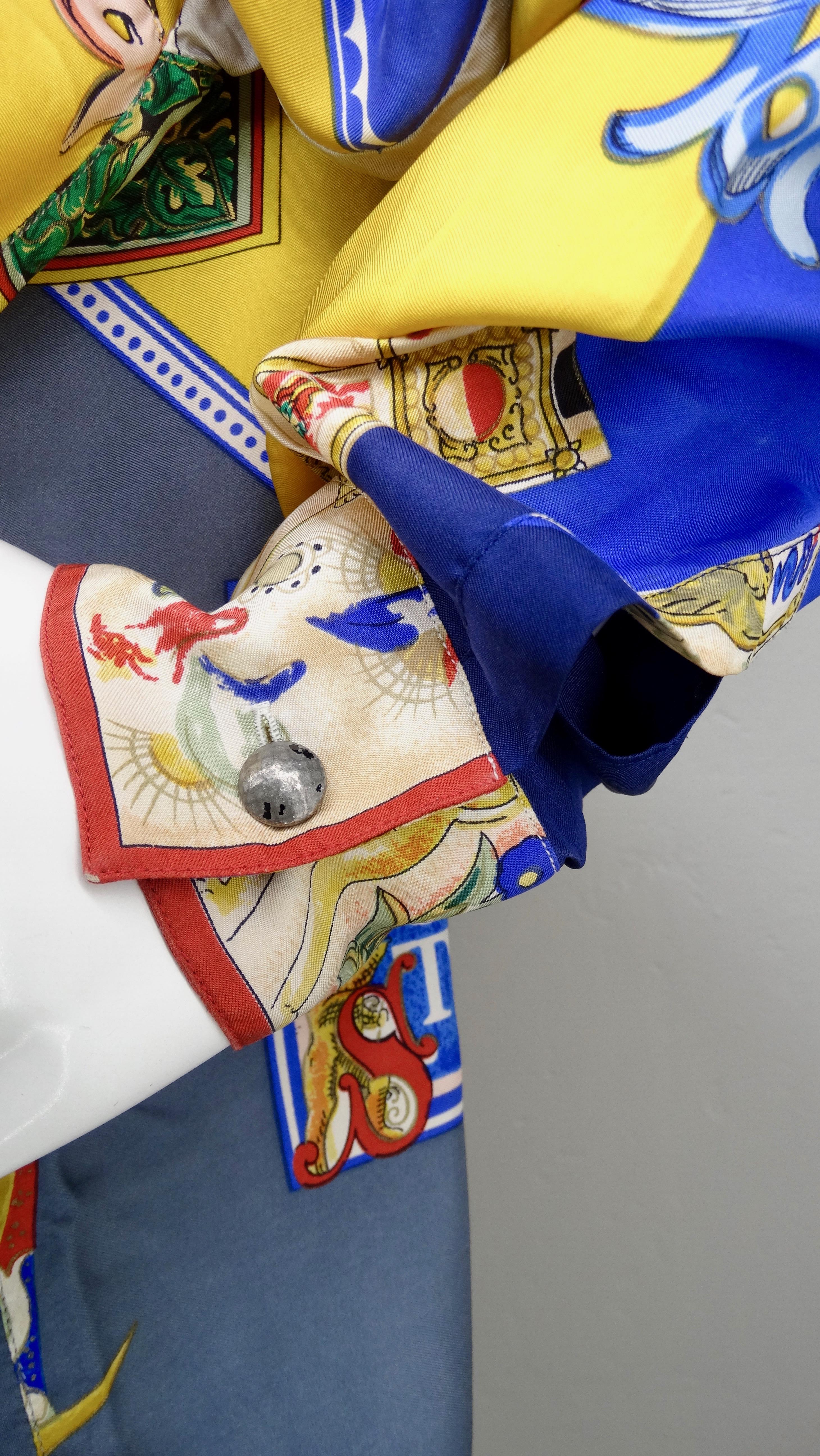 Gianni Versace 1990s Coat of Arms Silk Shirt  For Sale 1