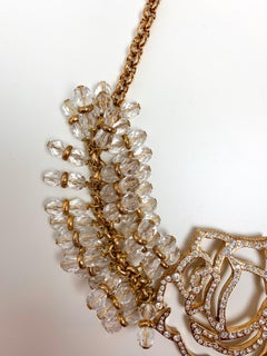 Gianni Versace 1990's flower beaded necklace