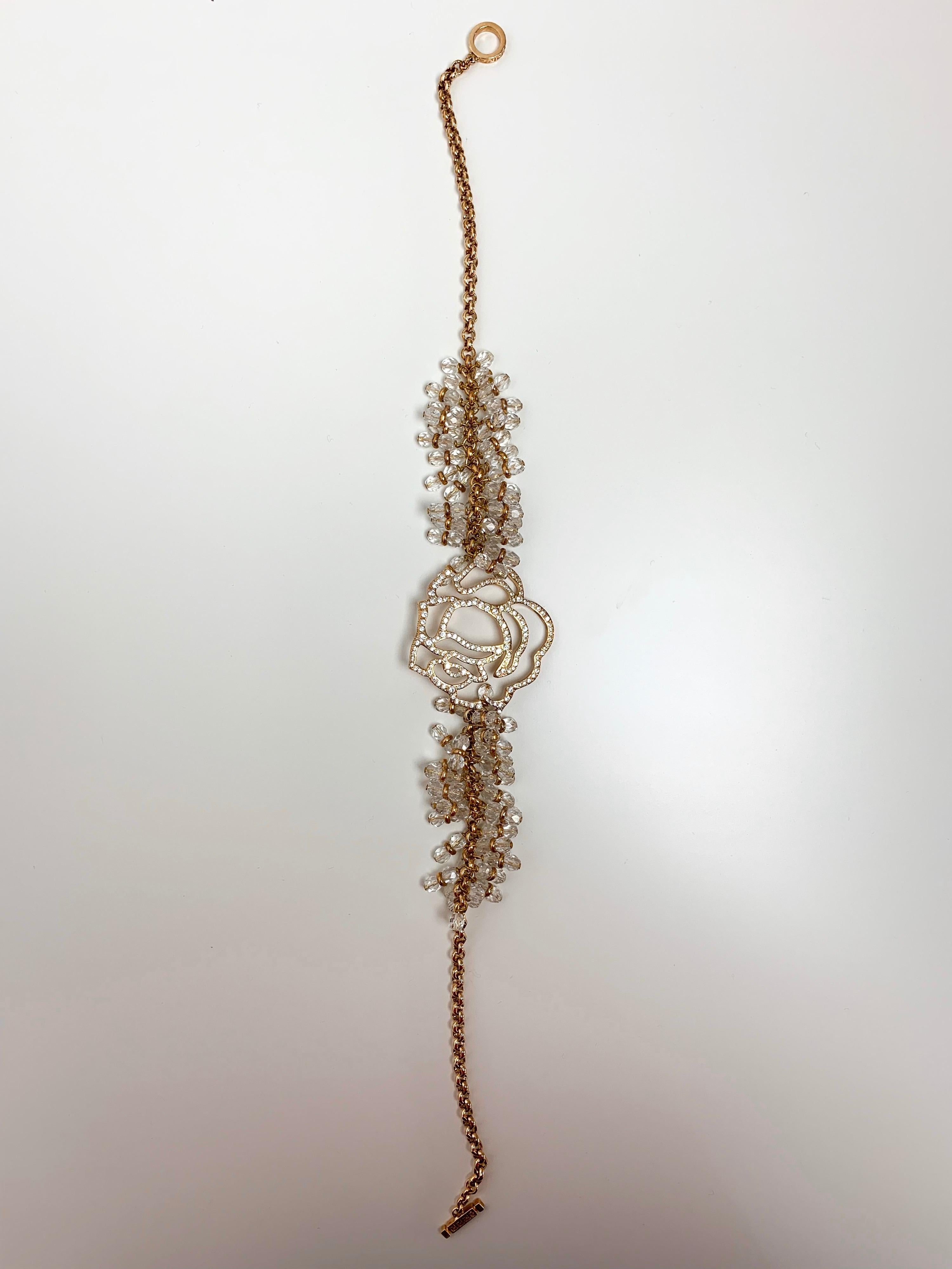 Gianni Versace 1990's flower beaded necklace In New Condition For Sale In Nottingham, GB