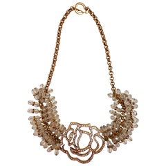 Collana con perline a forma di fiore di Gianni Versace degli anni '90