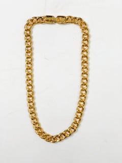 Gianni Versace 1990’s gold curb chain necklace