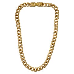 Gianni Versace 1990’s gold curb chain necklace