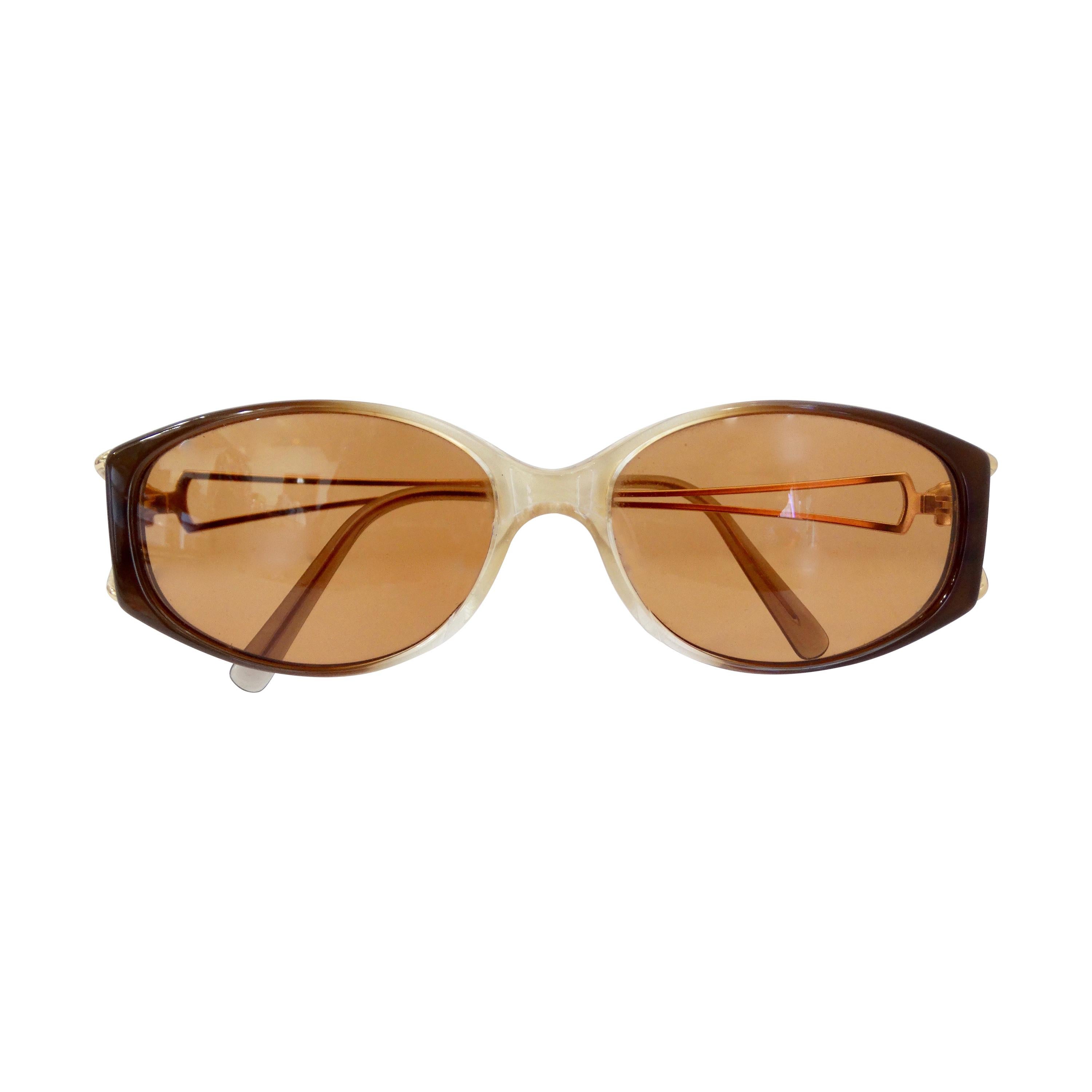 Gianni Versace 1990s Gradient Frame Sunglasses 
