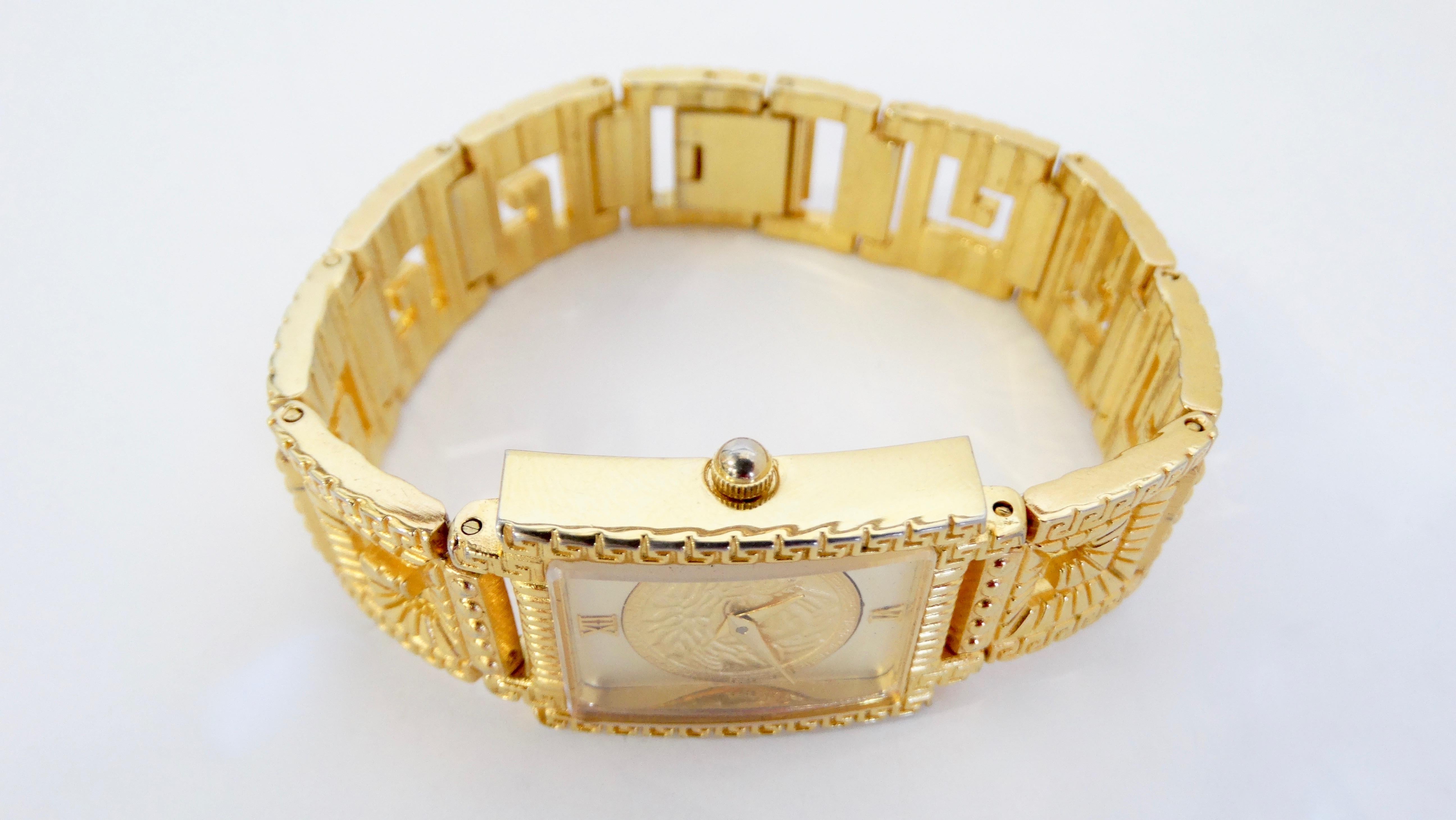 versace greek key watch