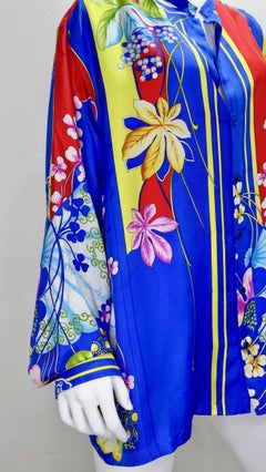 Gianni Versace 1990s Japanese Inspired Silk Shirt