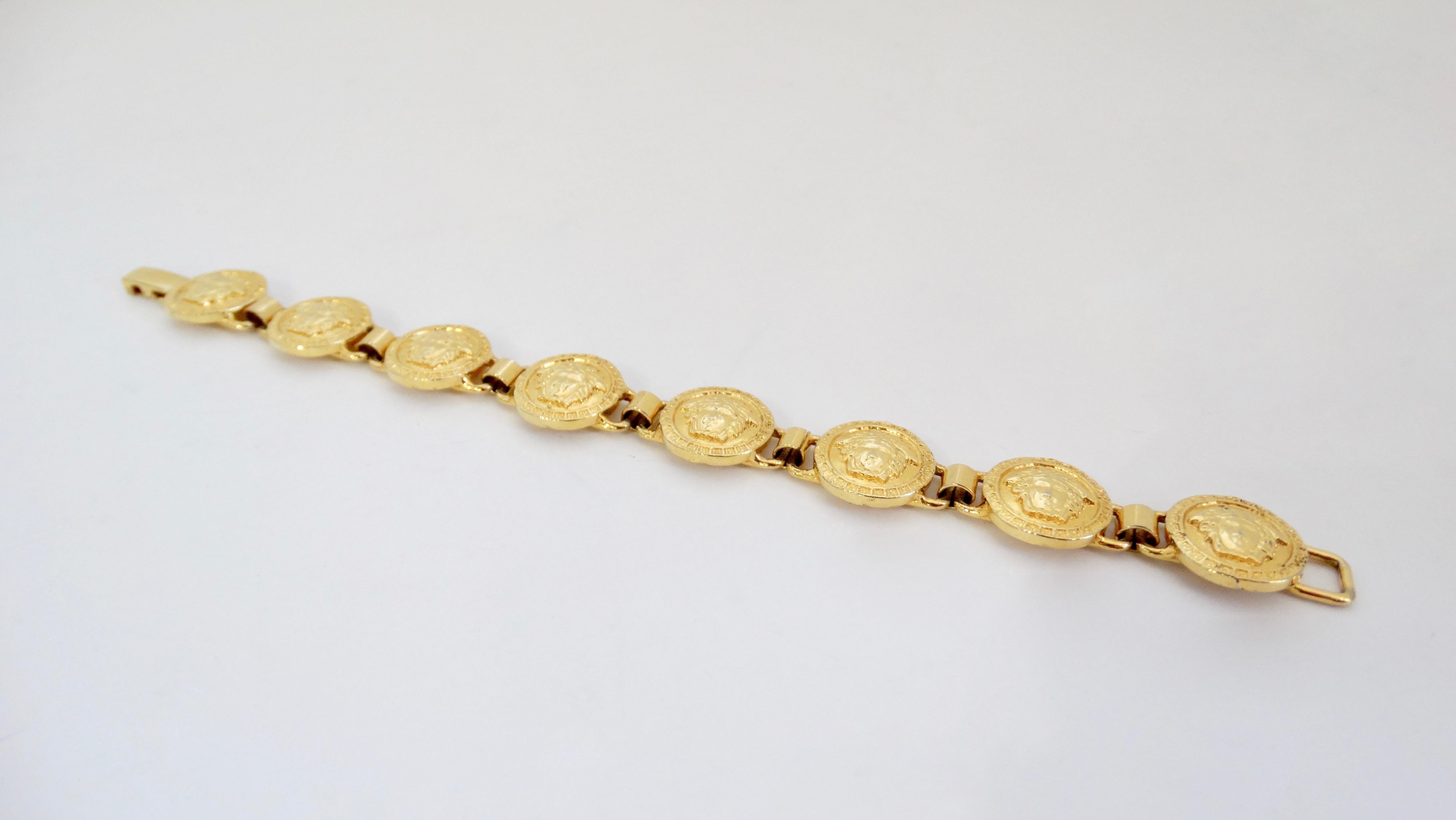  Gianni Versace Bracelet médaillon Medusa avec médaillon, années 1990 Unisexe 