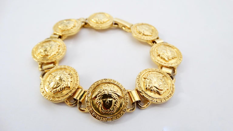 Vintage 1990 Gianni Versace Brown Suede Medusa Medallion Versace | Accessories | Vintage 99 Gianni Versace Brown  main image 4