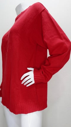 Gianni Versace 1990s Medusa Roter Pullover