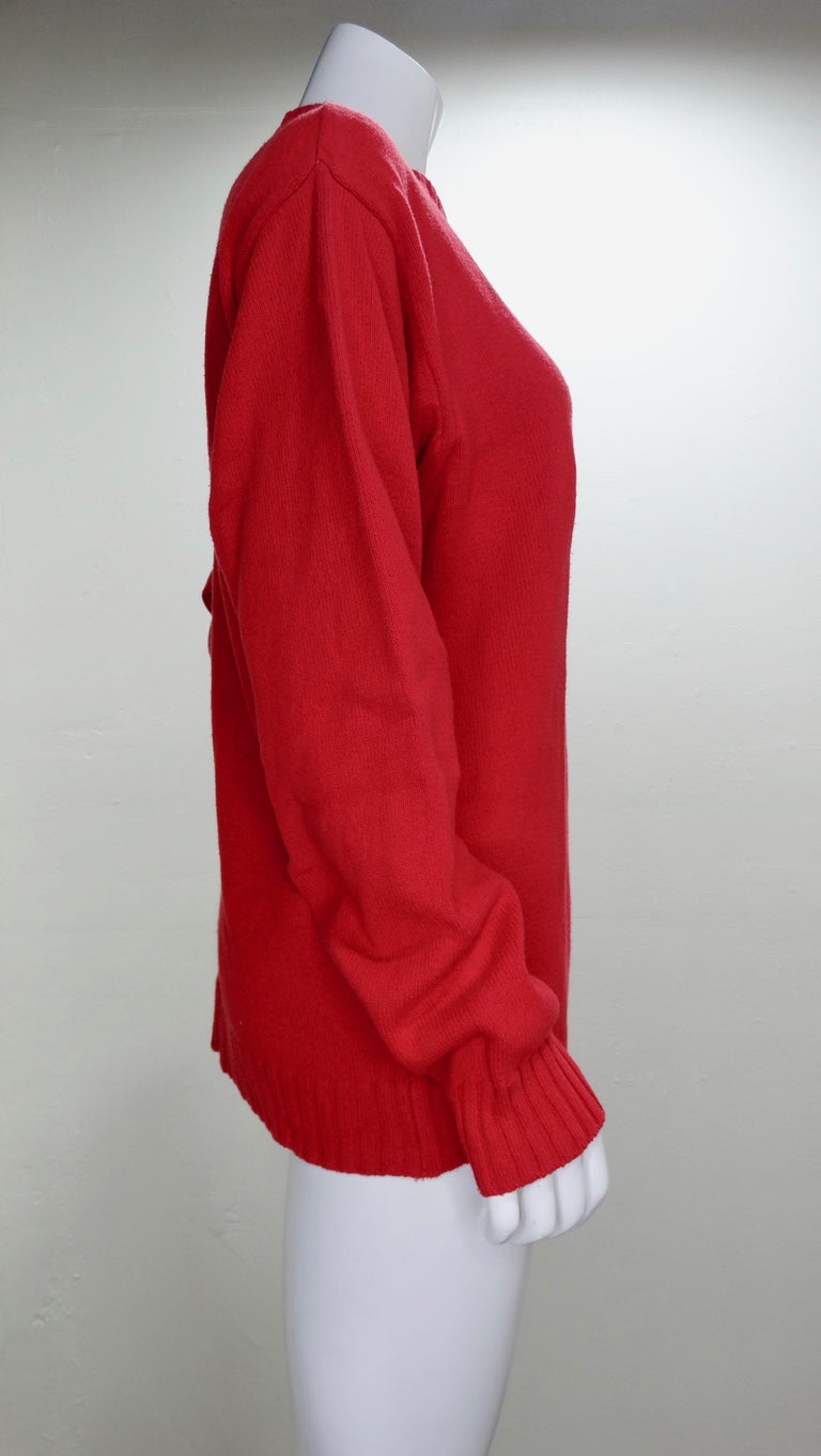 versace sweater red
