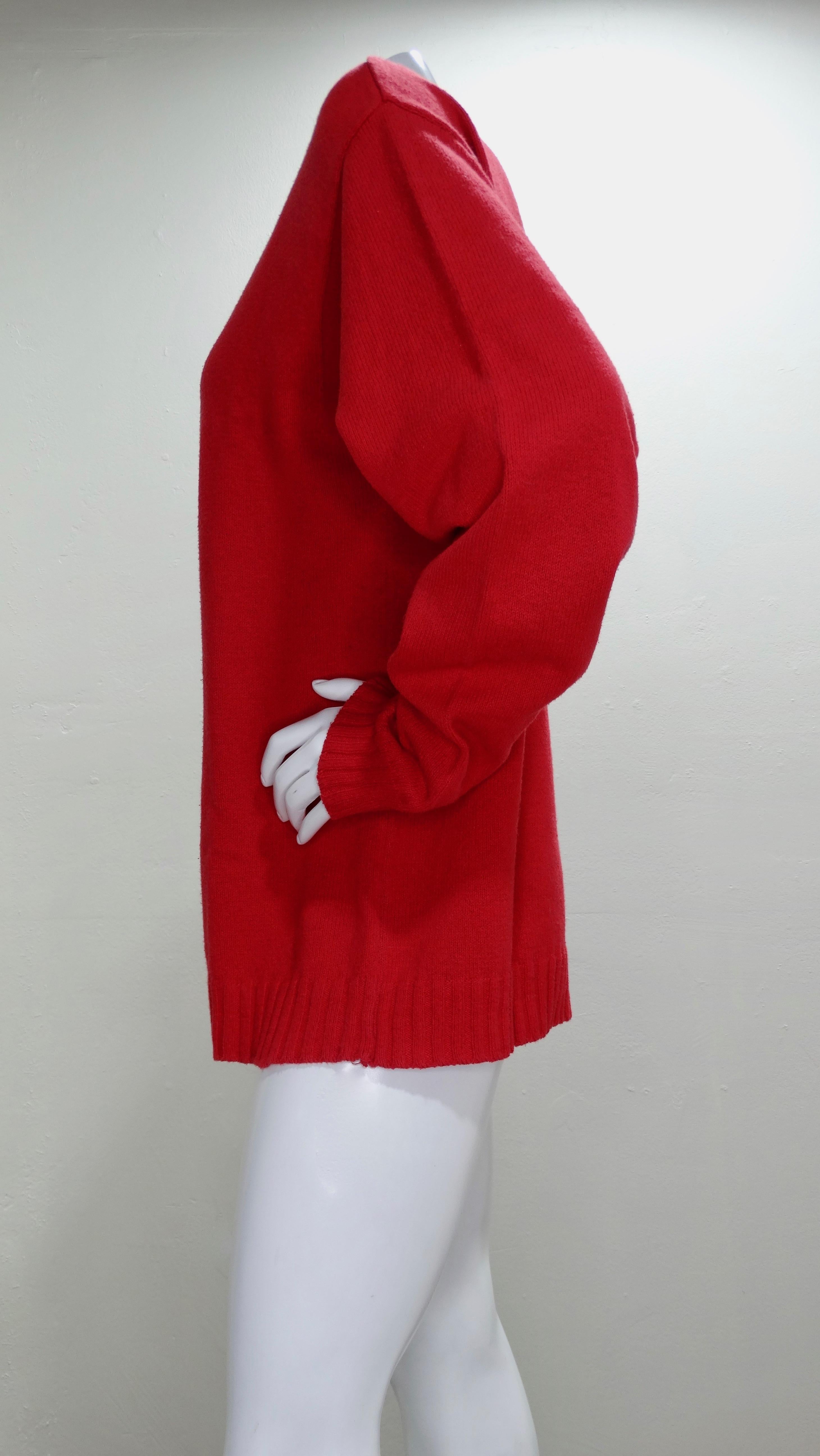 Gianni Versace 1990s Medusa Red Sweater  1