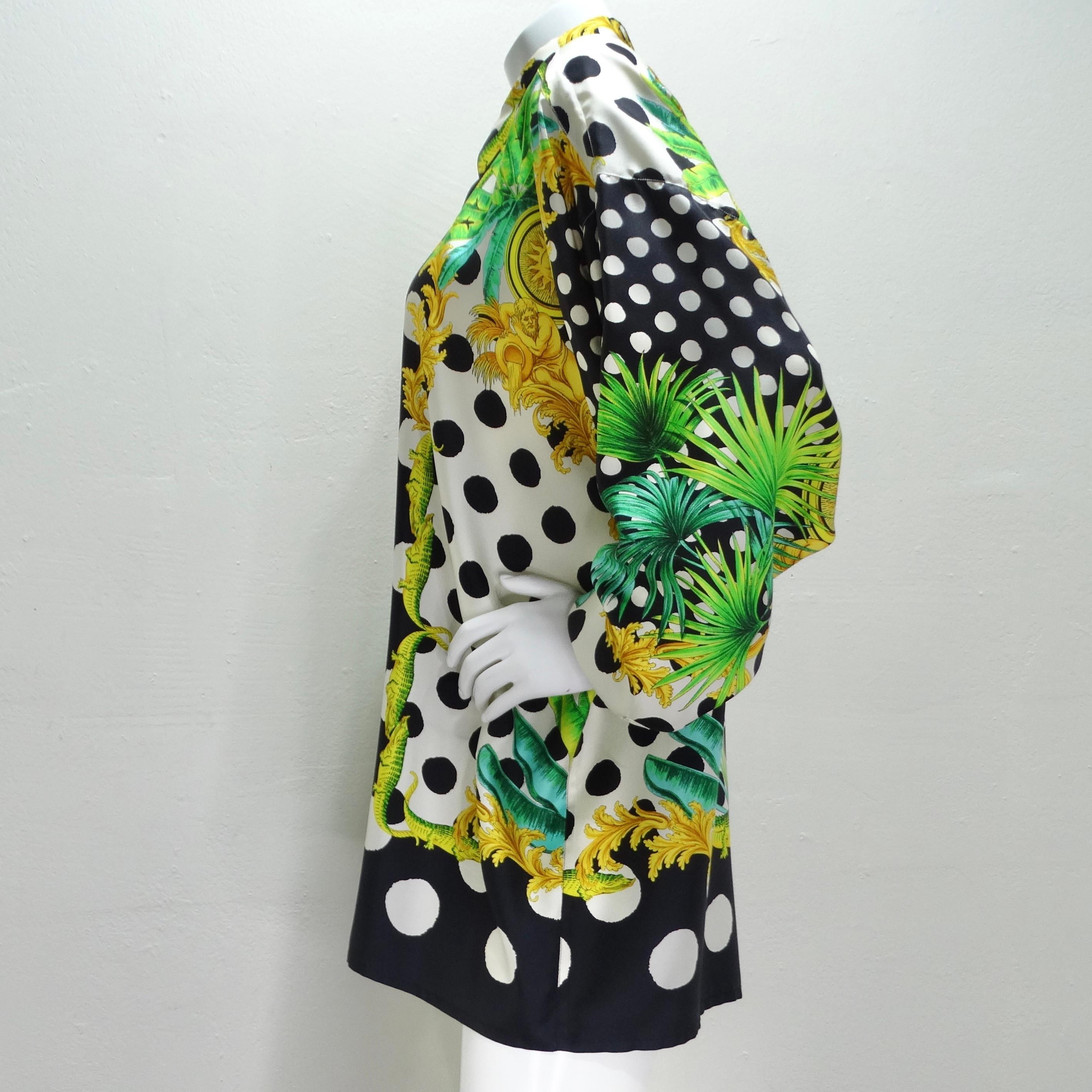 Gianni Versace 1990s Miami Collection Silk Printed Shirt 3