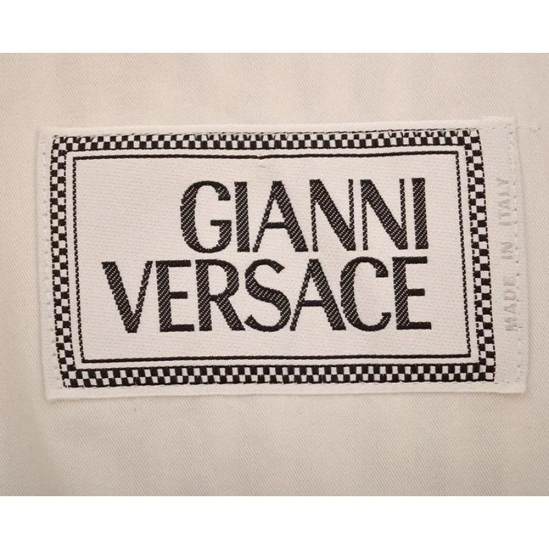 Gianni Versace 1990's Vintage 3/4 Sleeve Pinstripe Crop Bomber Mens Jacket For Sale 2