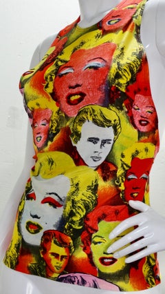 Gianni Versace 1991 Marilyn Monroe & James Dean Pop Art Tank Top