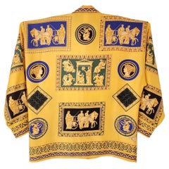 Gianni Versace 1992 Silk Shirt Greek Mythology Atelier Men's IT48