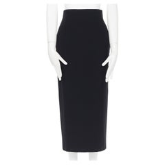 Gianni Versace 1993 Gonna midi in 100% lana vergine con spacco posteriore IT38 24" Gianni Versace 1993 Gonna midi in 100% lana vergine con spacco posteriore IT38 24"