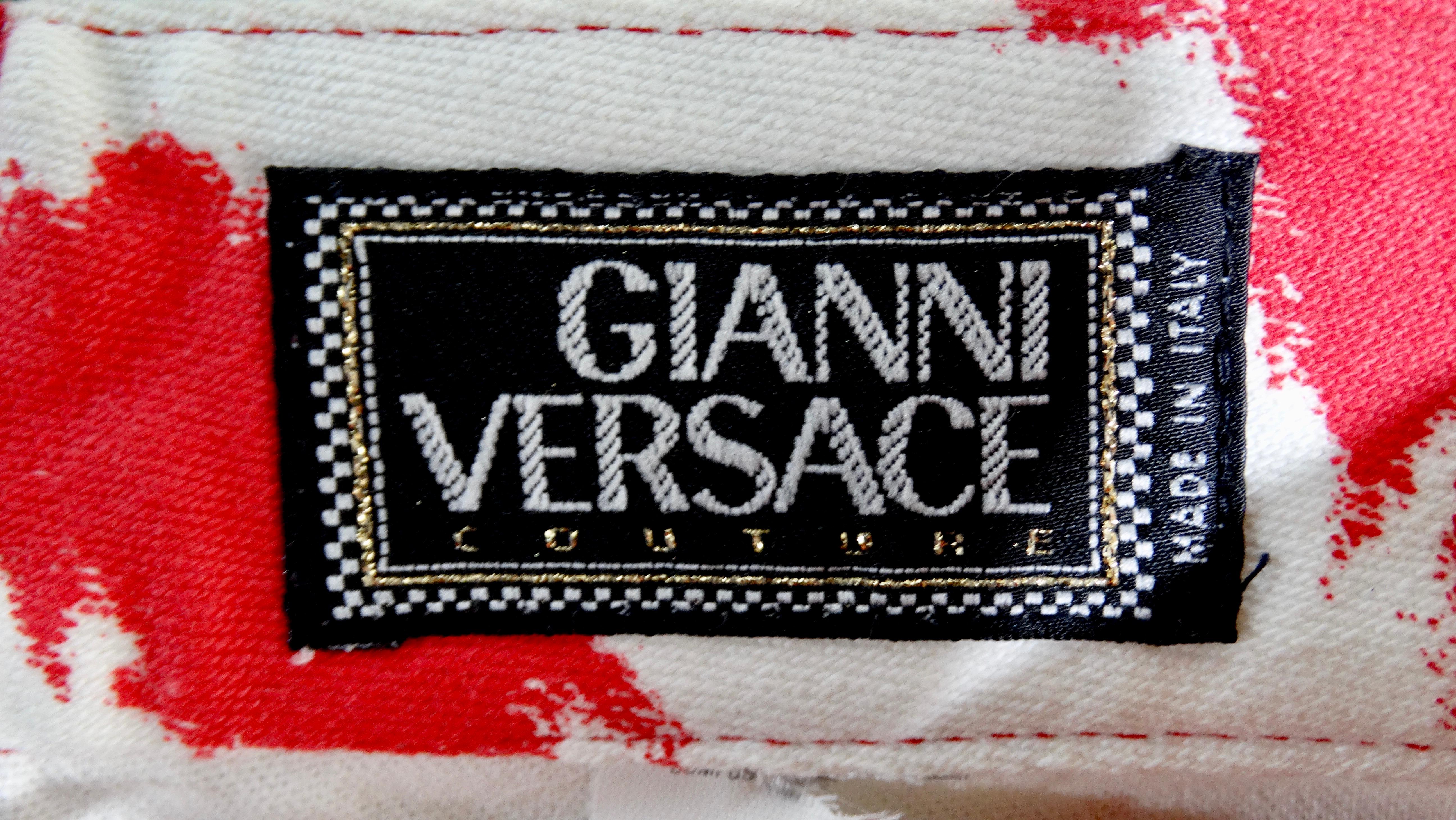 Gianni Versace 1993 Miami Print Jeans For Sale 4
