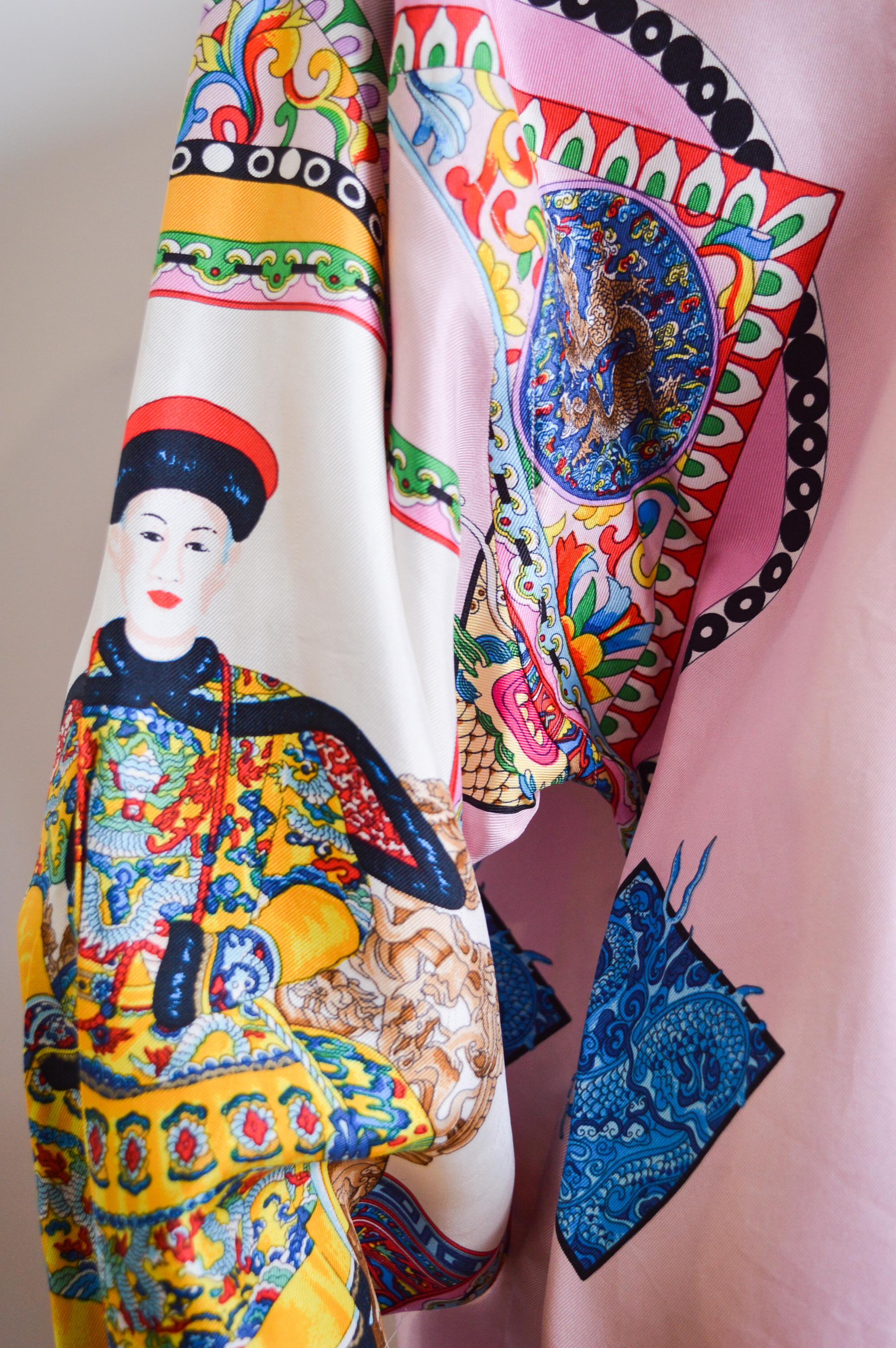 Gianni Versace 1993 Spring Runway Atelier Pure Silk patterned Colourful Shirt 8