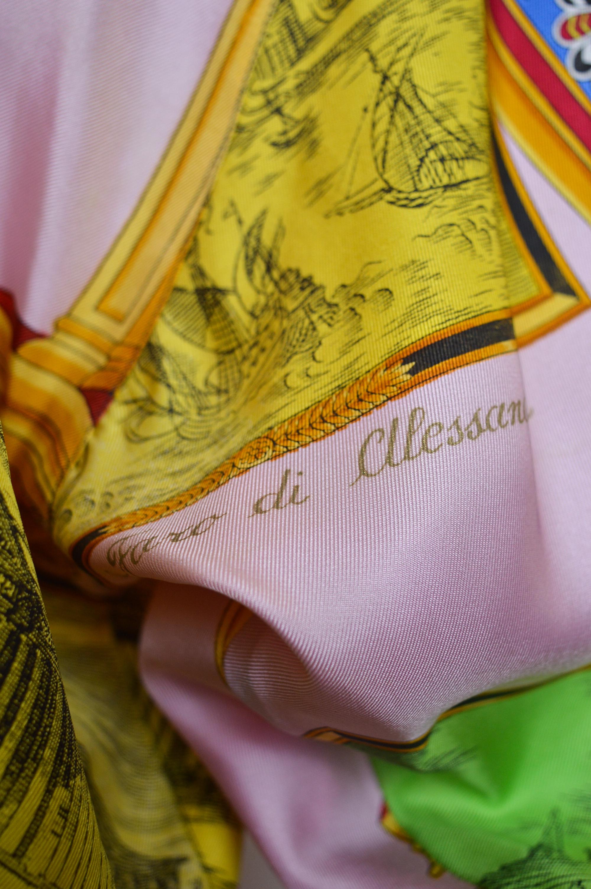 Donna Gianni Versace 1993, Atelier A in pura seta con fantasia colorata, camicia in primavera in vendita