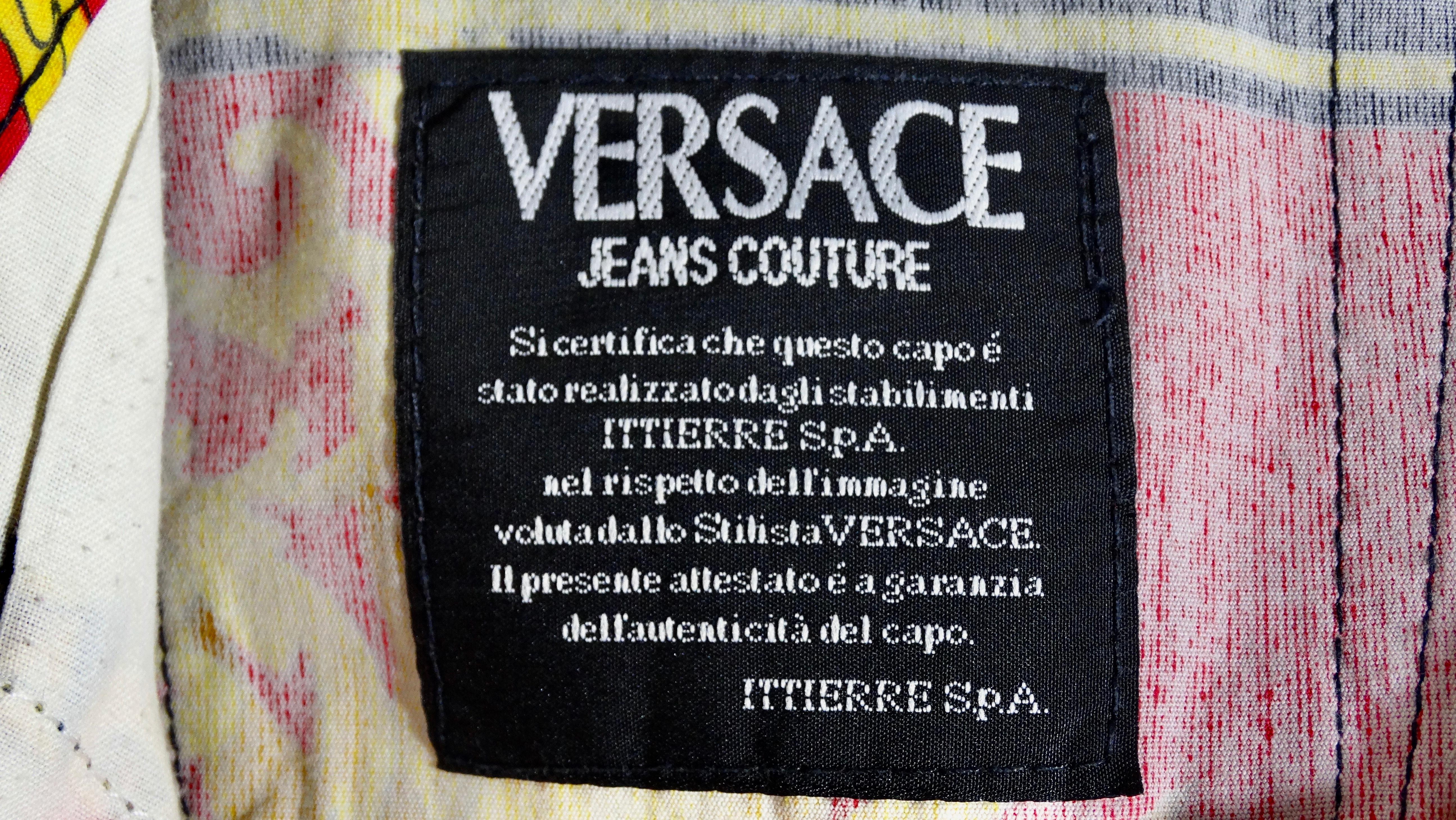 Gianni Versace 1993 Sun Baroque Print Jeans For Sale 4
