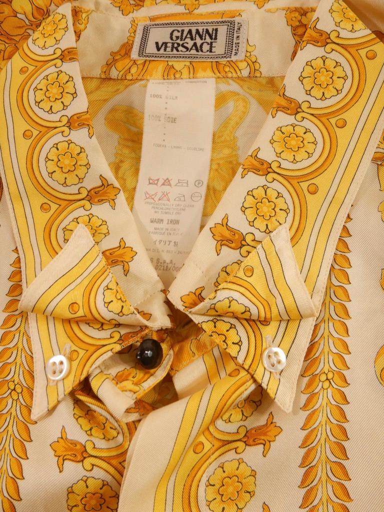Gianni Versace 1994 Barocco - Chemise en soie Pour hommes en vente