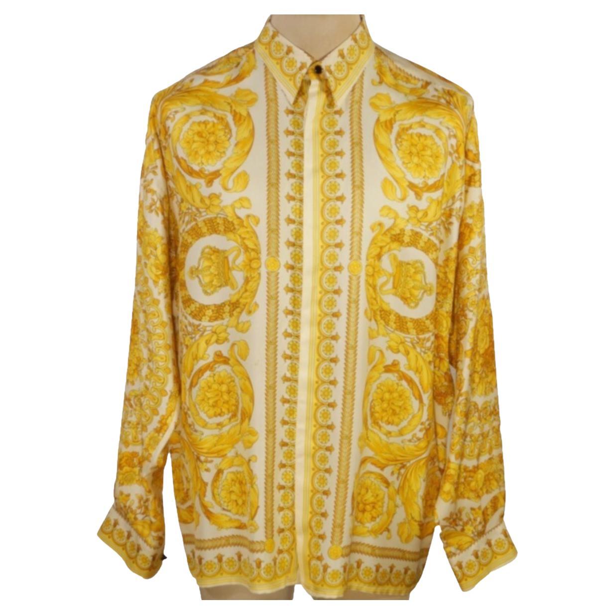 Gianni Versace 1994 Barocco - Chemise en soie en vente