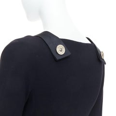 GIANNI VERSACE 1994 Vintage crystal Medusa button double breasted bondage top