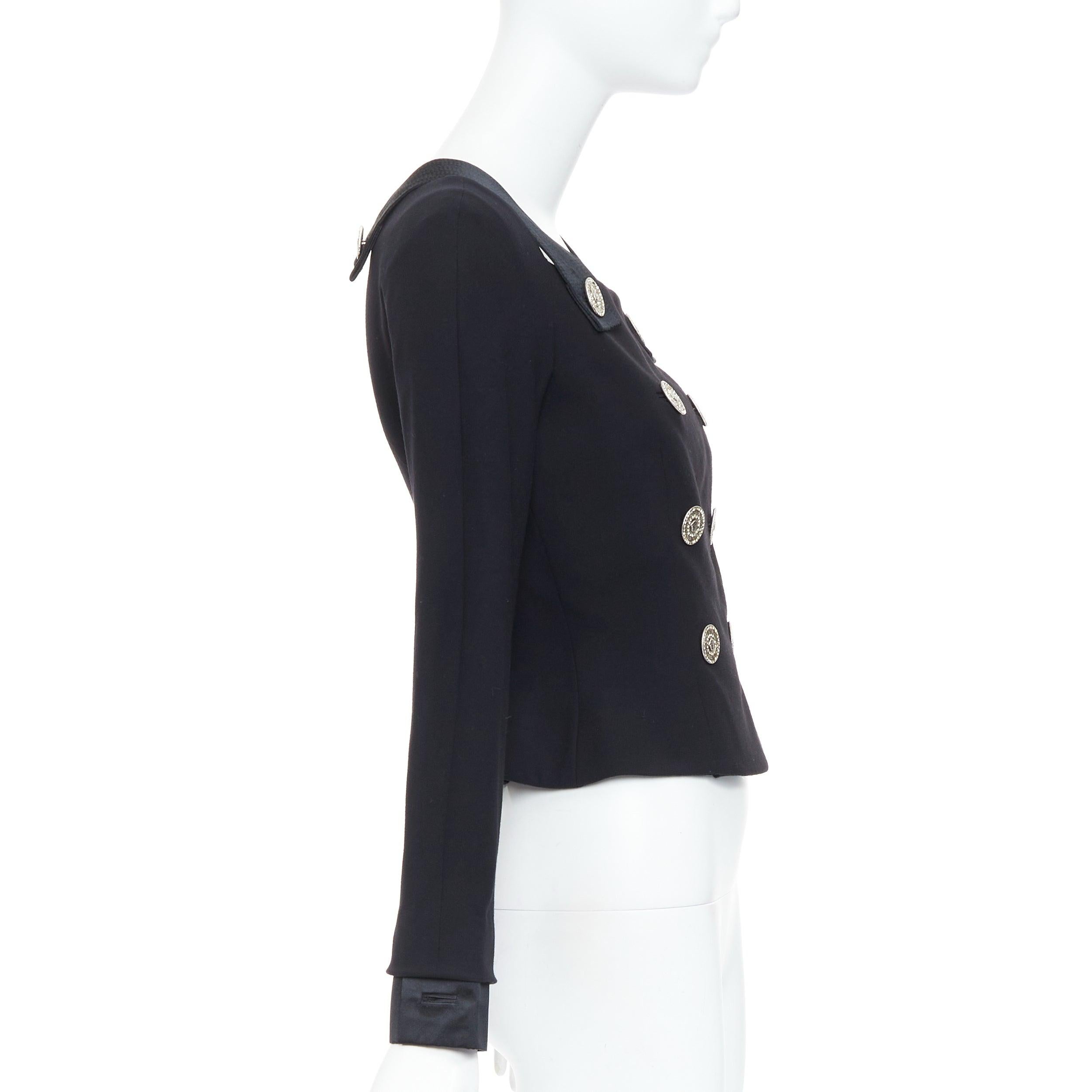GIANNI VERSACE 1994 Top vintage con doble botonadura de cristal de Medusa en Excelente estado para la venta en Hong Kong, NT