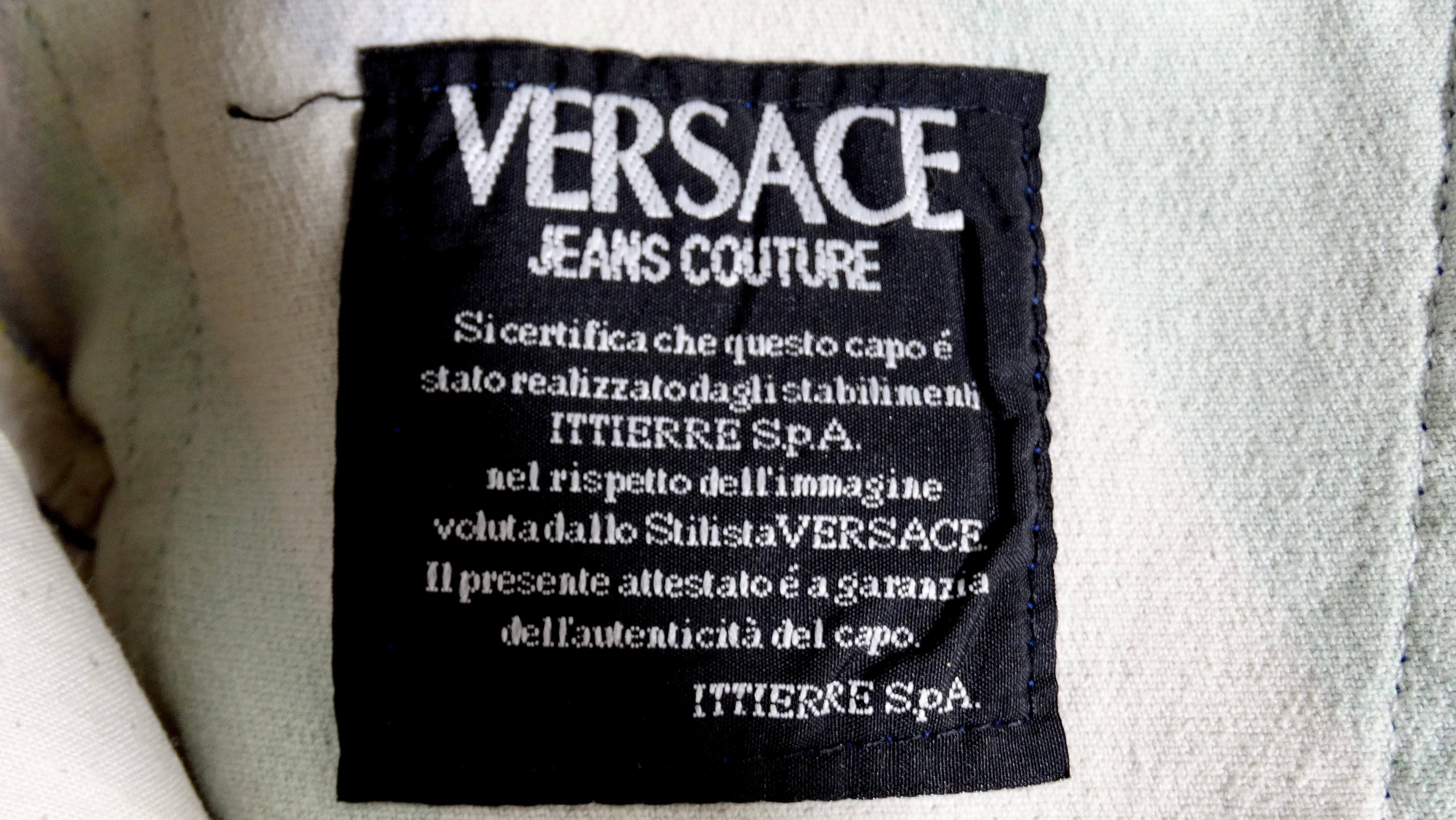 Gianni Versace 1995 Jazz Age Print Jeans For Sale 3