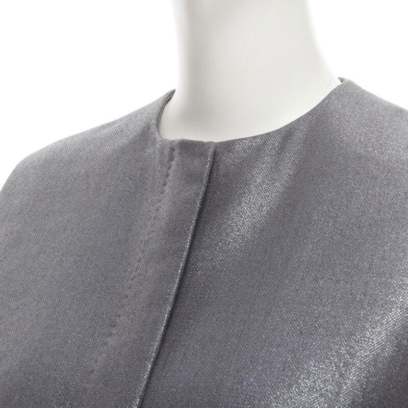 GIANNI VERSACE 1998 Gilet vintage in lurex argento metallizzato ricamato sulla schiena in vendita 2