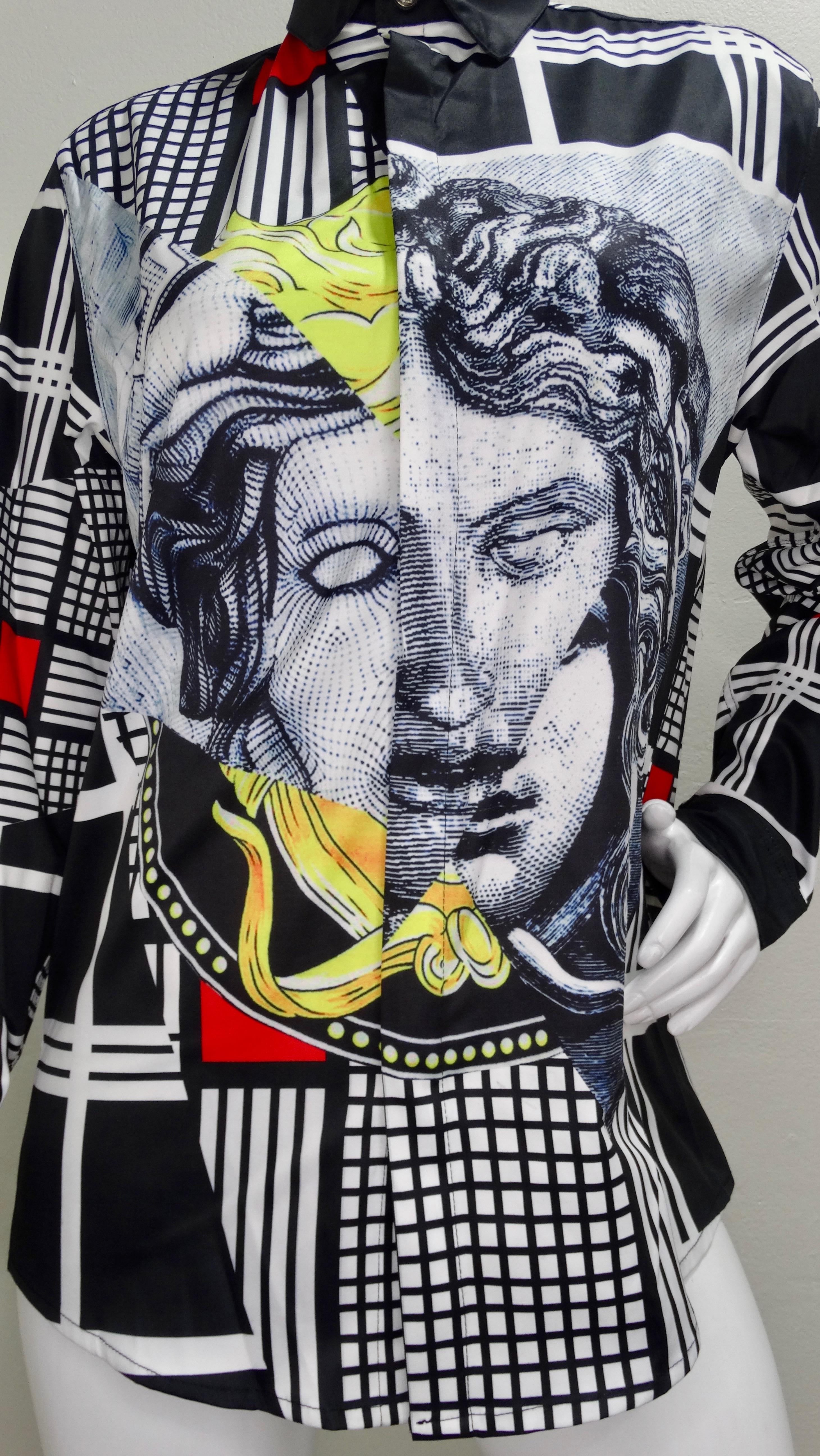 Gianni Versace 2000s Geometric Medusa Shirt  3