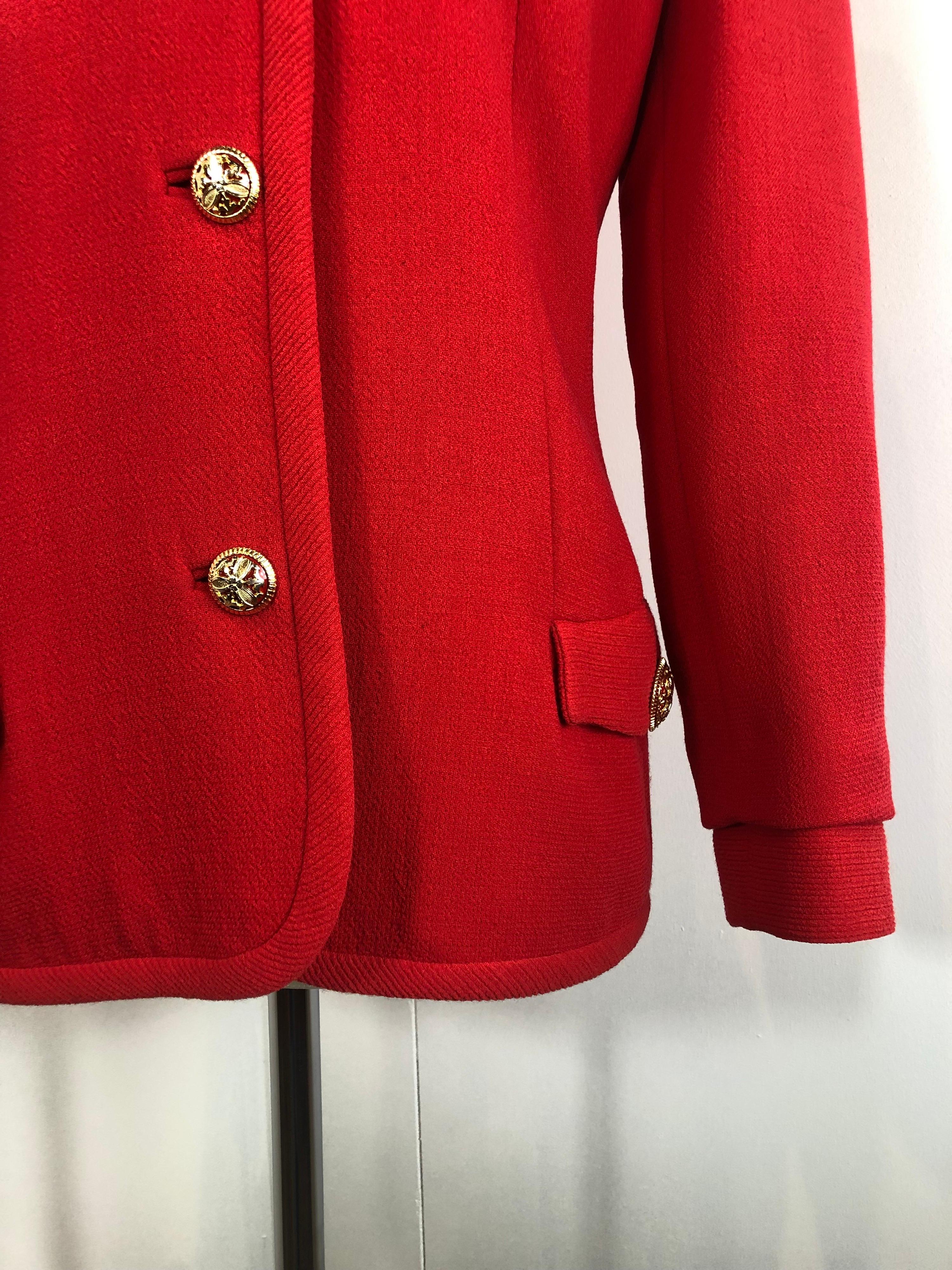 Veste en laine rouge Gianni Versace des années 80 Pour femmes en vente