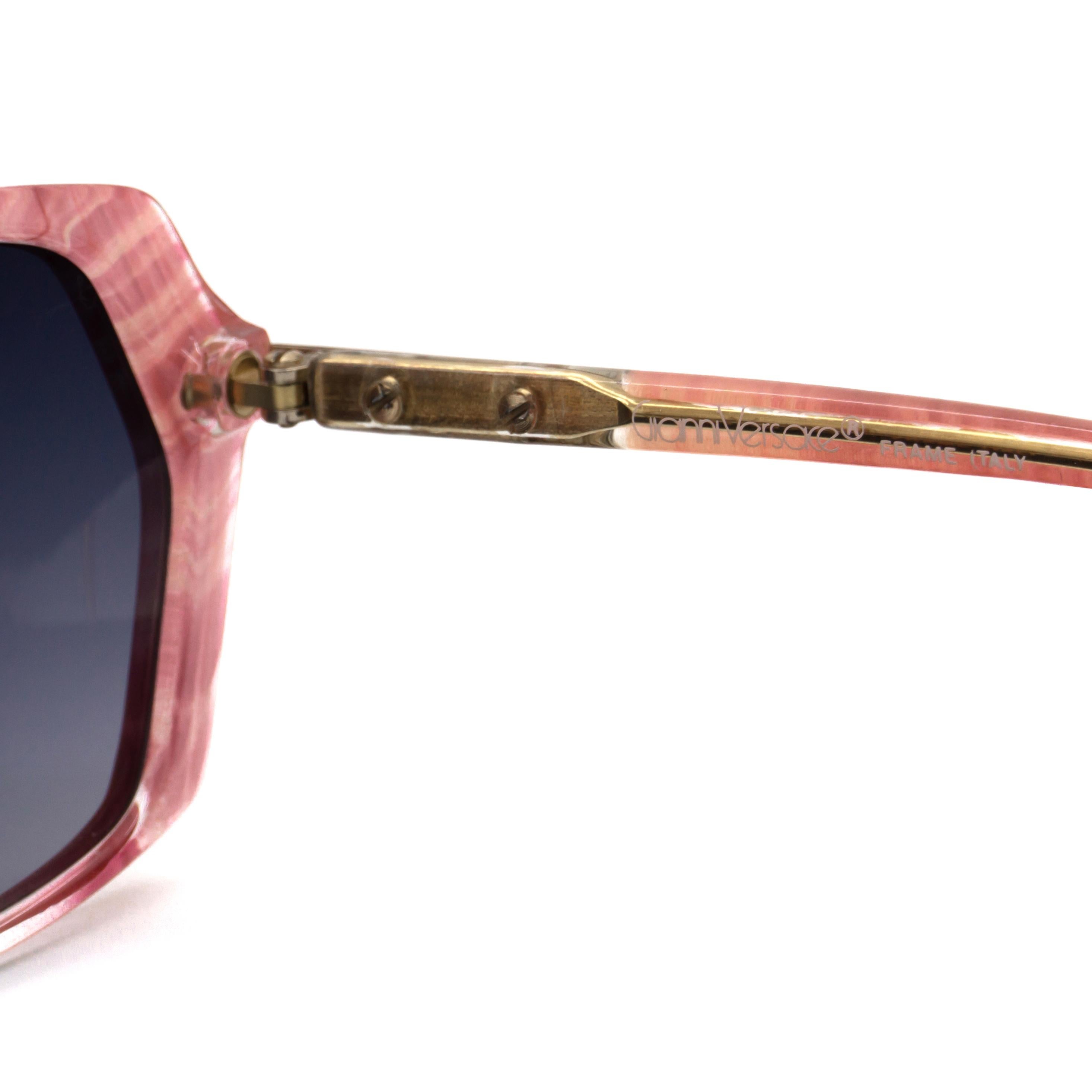 Black Gianni Versace 80s vintage sunglasses  For Sale
