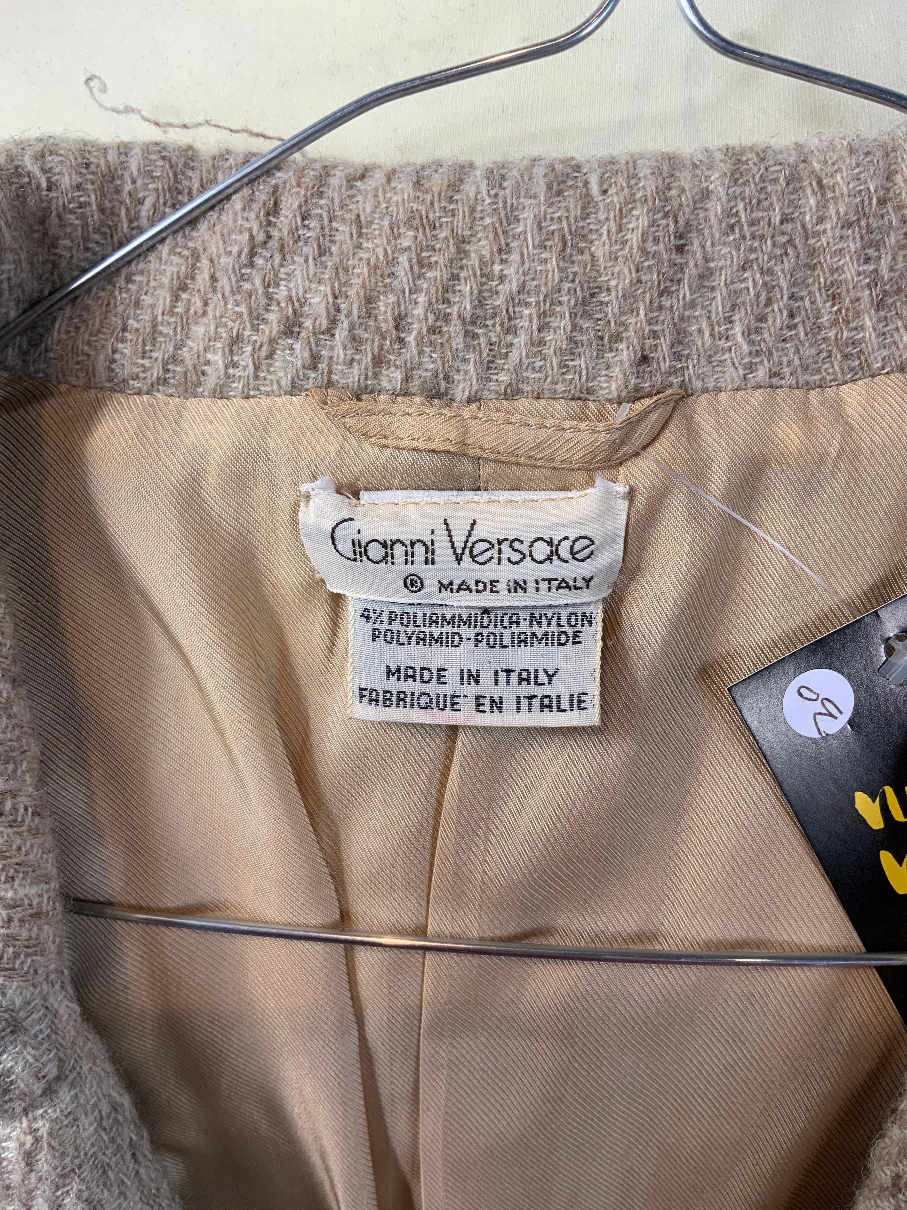 Gianni Versace 80s wool jacket For Sale 1