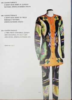 GIANNI VERSACE a two piece ensemble, jacket and leggings, in silk cady and lycra